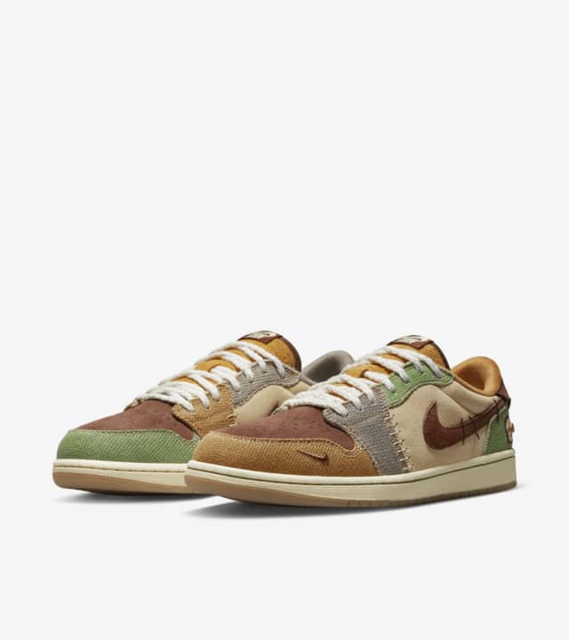 air jordan low flax and oil green